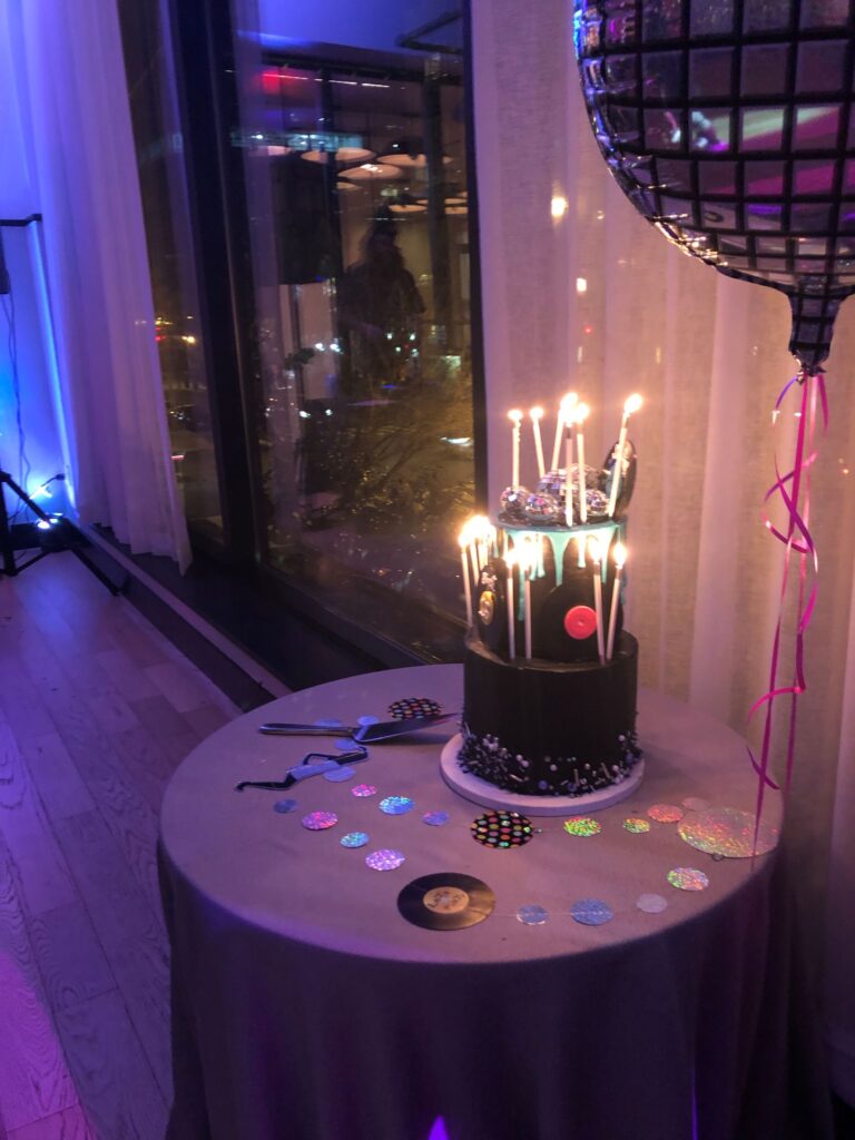 Disco Themed Birthday Cake