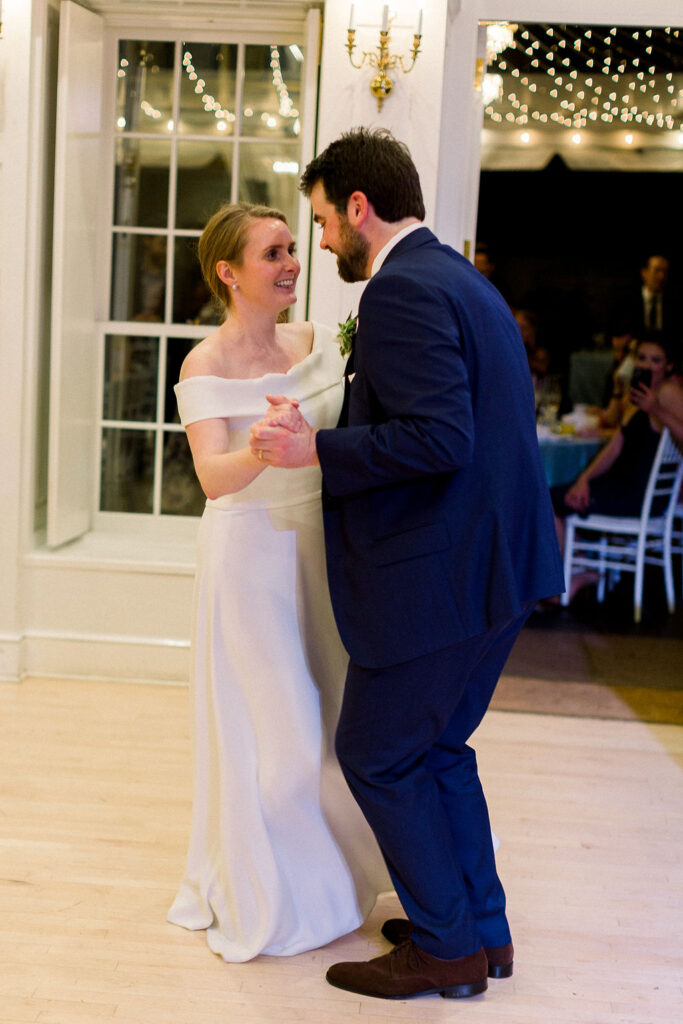 Spring Wedding at Dumbarton House - Bride and groom dancing